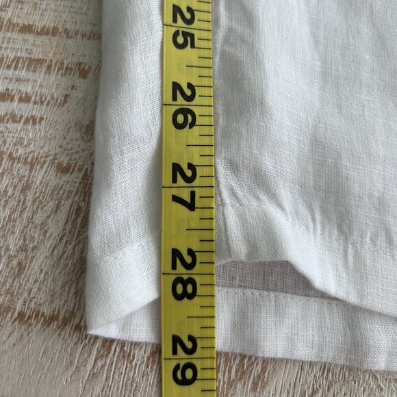 J.Crew Soleil Pant Linen White Straight Leg Size Small - Picture 9 of 11